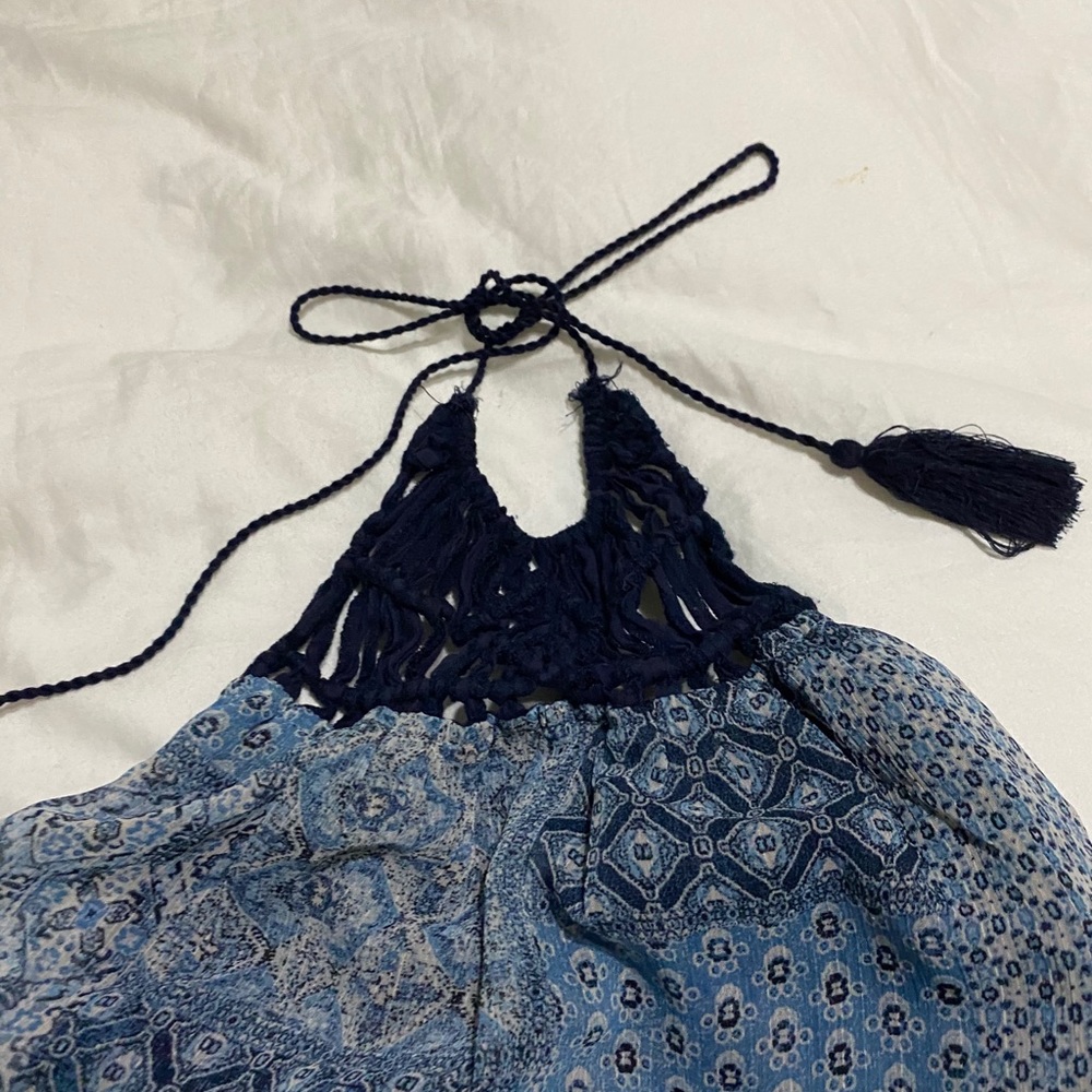 Halter Dress With A Patch Work Pattern - image 2